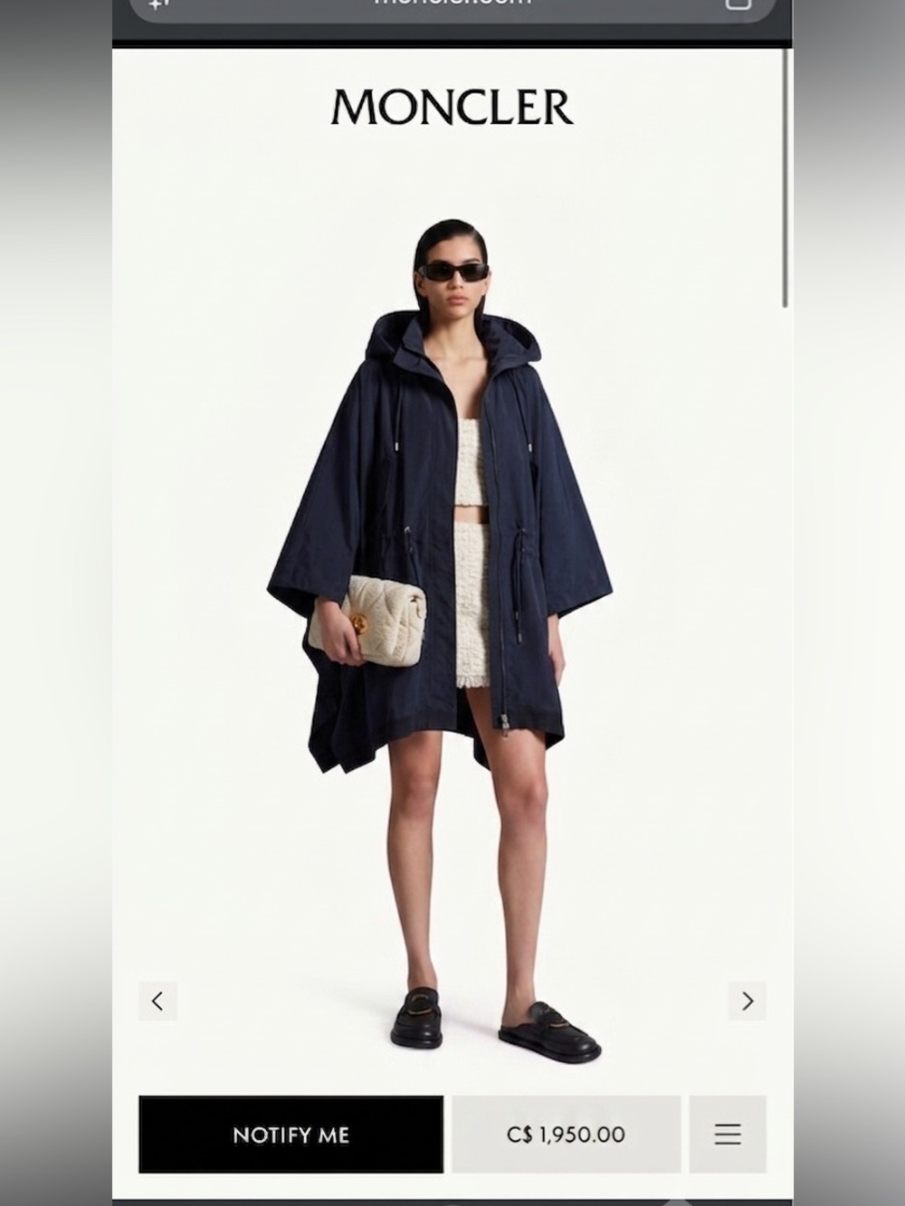 Moncler Navy Cape